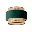 Plafoniera Lucide JAVOR metal, rattan, verde, crem, E27 - 34139/01/33