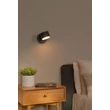 Aplica de perete Lucide GIAN metal, negru, LED, 9W, 200lm, 2700K - 44217/08/30