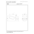 Aplica de perete Lucide GIAN metal, negru, LED, 9W, 200lm, 2700K - 44217/08/30