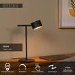 Veioza Lucide GIAN metal, negru, LED, 9W, 200lm, 2700K - 44517/08/30