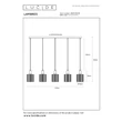 Pendul Lucide LAMBRES metal, negru, E27, 40W - 45410/05/30