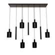 Pendul Lucide LAMBRES metal, negru, E27+GU10, 40W+35W - 45410/09/30