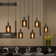 Pendul Lucide LAMBRES metal, negru, E27+GU10, 40W+35W - 45410/09/30