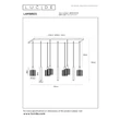Pendul Lucide LAMBRES metal, bej, E27+GU10, 40W+35W - 45410/09/41