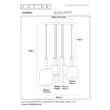 Pendul Lucide JOANET metal, sticla, negru, fumuriu, E27+GU10, 40W - 45494/16/96