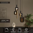Pendul Lucide JOANET metal, sticla, negru, fumuriu, E27+GU10, 40W - 45494/16/96