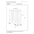 Pendul Lucide JOANET metal, sticla, negru, fumuriu, E27+GU10, 40W - 45494/19/96