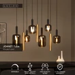 Pendul Lucide JOANET metal, sticla, negru, fumuriu, E27+GU10, 40W - 45494/19/96