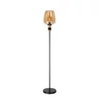 Lampadar Lucide ILONA metal,sticla,negru,chihlimbar,E27 - 45708/01/62