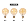 Bec cu LED Lucide BULB sticla, chihlimbar, E27, 4.9W, 450lm, 2200K - 49032/95/62