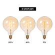 Bec cu LED Lucide BULB sticla, chihlimbar, E27, 4.9W, 440lm, 2200K - 49033/95/62
