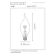 Bec cu LED Lucide BULB sticla, chihlimbar, E14, 3W, 190lm, 2200K - 49036/95/62