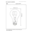 Bec cu LED Lucide BULB sticla, chihlimbar, E27, 4.9W, 420lm, 2200K - 49042/95/62
