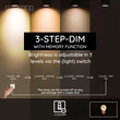 Bec cu LED Lucide BULB sticla, chihlimbar, E27, 3W, 190lm, 2200K - 49045/95/62