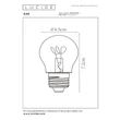 Bec cu LED Lucide BULB sticla, chihlimbar, E27, 3W, 190lm, 2200K - 49045/95/62