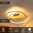 Plafoniera Lucide SARDANA metal, auriu, LED, 54W, 3600lm, 2700K - 52100/54/02