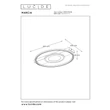Plafoniera Lucide MARCIA metal, acril, negru, alb, LED, 32W, 1100lm, 2700K - 53100/30/30