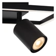 Plafoniera Lucide ARIANNE metal, negru, LED+GU10, 23W+50W, 850lm - 53102/24/30