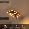 Plafoniera Lucide ARIANNE metal, negru, LED+GU10, 23W+50W, 850lm - 53102/24/30