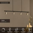 Pendul Lucide TIANA metal, negru, sampanie, GU10, 25W - 65401/04/05