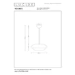 Pendul Lucide YOUNES metal, portocaliu, E27, 40W - 65404/40/53