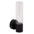Aplica de perete exterioara Lucide FILANI metal, sticla, negru, transparent, LED, 8W, 600lm, 2700K, IP54 - 66800/08/30