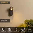 Aplica de perete Lucide MONTANA metal, negru, maro, LED, 6.3W, 415lm, 2700K-4000K - 68200/06/96