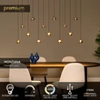 Pendul Lucide MONTANA metal, negru, gri, LED, 5.7W, 570lm, 2700K-4000K - 68400/75/15
