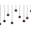 Pendul Lucide MONTANA metal, negru, maro, LED, 5.7W, 570lm, 2700K-4000K - 68400/75/96