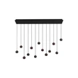 Pendul Lucide MONTANA metal, negru, maro, LED, 5.7W, 570lm, 2700K-4000K - 68400/75/96