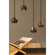 Pendul Lucide MONTANA metal, negru, maro, LED, 5.7W, 570lm, 2700K-4000K - 68400/75/96