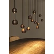 Pendul Lucide MONTANA metal, negru, maro, LED, 5.7W, 570lm, 2700K-4000K - 68400/75/96