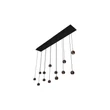 Pendul Lucide MONTANA metal, negru, maro, LED, 5.7W, 570lm, 2700K-4000K - 68400/75/96