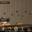 Pendul Lucide MONTANA metal, negru, maro, LED, 5.7W, 570lm, 2700K-4000K - 68400/75/96