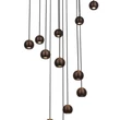 Pendul Lucide MONTANA metal, negru, maro, LED, 5.7W, 390lm, 2700K-4000K - 68400/92/96
