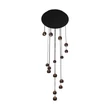 Pendul Lucide MONTANA metal, negru, maro, LED, 5.7W, 390lm, 2700K-4000K - 68400/92/96