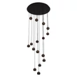 Pendul Lucide MONTANA metal, negru, maro, LED, 5.7W, 390lm, 2700K-4000K - 68400/92/96