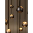 Pendul Lucide MONTANA metal, negru, maro, LED, 5.7W, 390lm, 2700K-4000K - 68400/92/96