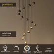 Pendul Lucide MONTANA metal, negru, maro, LED, 5.7W, 390lm, 2700K-4000K - 68400/92/96