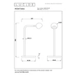Veioza Lucide MONTANA metal, gri, LED, 5W, 390lm, 2700K - 68500/05/15
