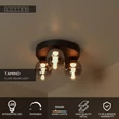 Plafoniera Lucide TAMINO metal, sticla, negru, fumuriu, LED, 5.6W, 500lm, 3000K - 74119/15/30