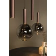 Pendul Lucide JASMINE metal, sticla, cupru, fumuriu, LED, 4W, 360lm, 2200K-3300K - 74420/07/65