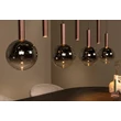 Pendul Lucide JASMINE metal, sticla, cupru, fumuriu, LED, 4W, 360lm, 2200K-3300K - 74420/07/65
