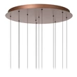 Pendul Lucide JASMINE metal, sticla, cupru, fumuriu, LED, 4.5W, 292lm, 2200K-3300K - 74420/12/65