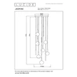 Pendul Lucide JASMINE metal, sticla, cupru, fumuriu, LED, 4.5W, 292lm, 2200K-3300K - 74420/12/65