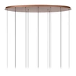 Pendul Lucide JASMINE metal, sticla, cupru, fumuriu, LED, 4.4W, 360lm, 2200K-3300K - 74420/14/65
