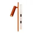 Aplica de perete Lucide CARMINO lemn, metal, portocaliu, LED, 9.8W+2.8W, 590lm+220lm, 2700K - 77292/12/55