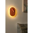 Aplica de perete Lucide CARMINO lemn, metal, portocaliu, LED, 9.8W+2.8W, 590lm+220lm, 2700K - 77292/12/55