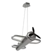 Pendul, lampa copii Lucide FOKKER metal, gri, LED, 28W, 1400lm, 2500K - 77490/26/15
