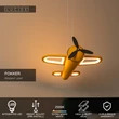 Pendul, lampa copii Lucide FOKKER metal, galben, LED, 28W, 1400lm, 2500K - 77490/26/34